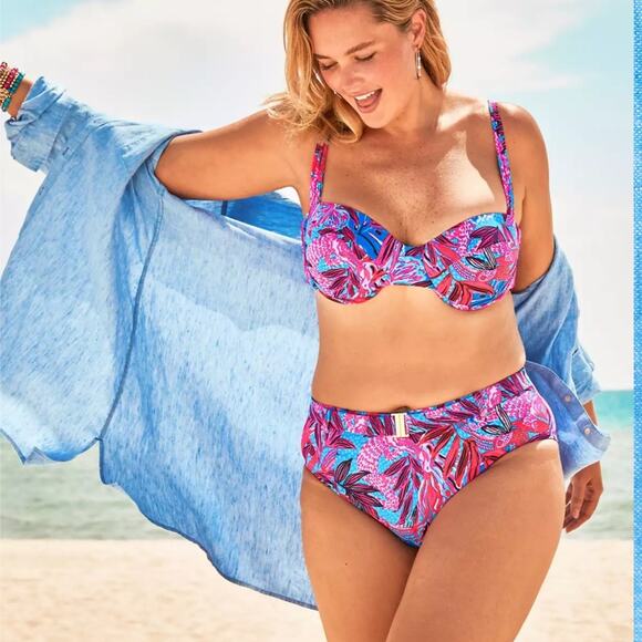 Lilly Pulitzer NWT 138.00 Women's Sea View Linen Button-Front Cover-Up Medium - Picture 2 of 5